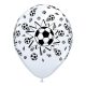 White Football air-balloon, balloon 6 pcs 11 inch (28 cm)