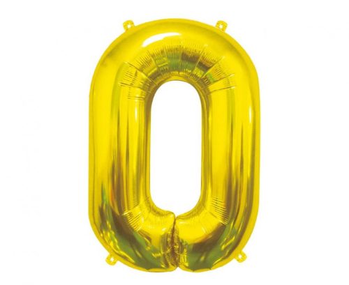 Number Gold, Golden Number 0 foil balloon 85 cm