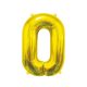 Number Gold, Golden Number 0 foil balloon 85 cm