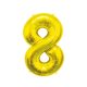 Number Gold, Gold number 8 foil balloon 85 cm