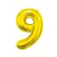 Number Gold, Gold Number 9 Foil Balloon 85 cm