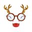 Christmas Reindeer glasses with a red nose