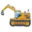 Vehicle Excavator 3D Excavator Foil Balloon 89 cm