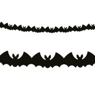 Halloween Bat Black paper garland 300 cm