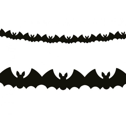 Halloween Bat Black paper garland 300 cm