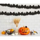 Halloween Bat Black paper garland 300 cm