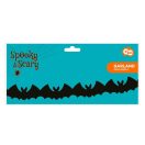 Halloween Bat Black paper garland 300 cm