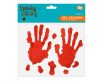 Halloween, Bloody Hands Gel Window Sticker Set