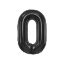 Number B&C Matt Black Black Number 0 Foil Balloon 85 cm
