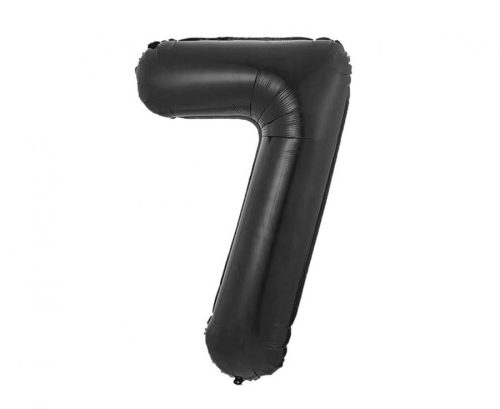 Black 7 B&C Matt Black number foil balloon 85 cm