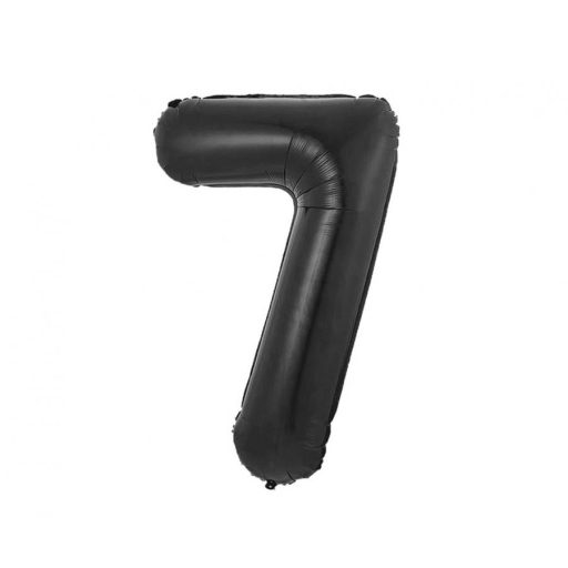 Number B&C Matt Black Black Number 7 Foil Balloon 85 cm