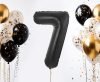 Black 7 B&C Matt Black number foil balloon 85 cm