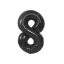 Number B&C Matt Black Black Number 8 Foil Balloon 85 cm