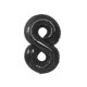 Number B&C Matt Black Black Number 8 Foil Balloon 85 cm