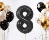 Number B&C Matt Black Black Number 8 Foil Balloon 85 cm