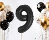 Black 9 B&C Matt Black number foil balloon 85 cm