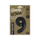 Number B&C Matt Black Black number 9 foil balloon 85 cm