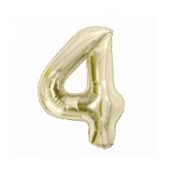   Number B&C Champagne Champagne Color Number 4 Foil Balloon 85 cm