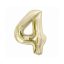 Number B&C Champagne Champagne Color Number 4 Foil Balloon 85 cm