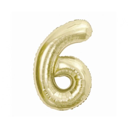 Number B&C Champagne Champagne color number 6 foil balloon 85 cm