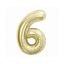Number B&C Champagne Champagne color number 6 foil balloon 85 cm