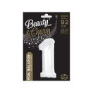 Number B&C White White number 1 foil balloon 92 cm
