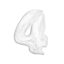 Number B&C White White number 4 foil balloon 92 cm