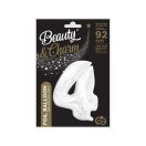 Number B&C White White number 4 foil balloon 92 cm