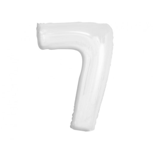 Number B&C White White Number 7 Foil Balloon 92 cm