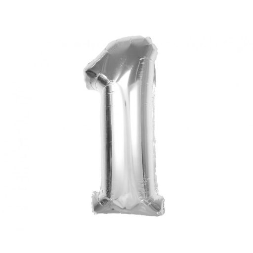 Number Silver Silver Number 1 Foil Balloon 92 cm
