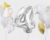 Silver 4 silver number foil balloon 92 cm