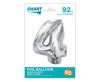 Silver 4 silver number foil balloon 92 cm