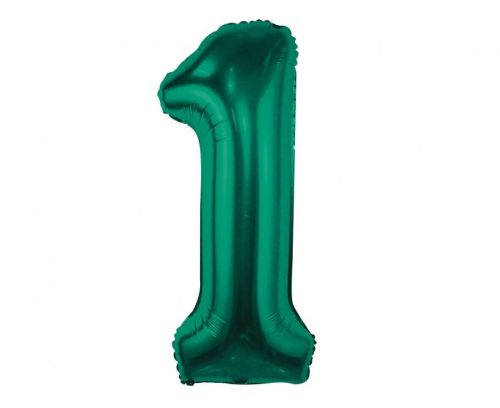 B&C Bottle Green, Green number 1 foil balloon 85 cm