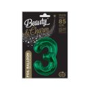Number B&C Bottle Green Green Number 3 Foil Balloon 85 cm