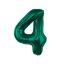 Number B&C Bottle Green Green number 4 foil balloon 85 cm