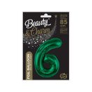 Number B&C Bottle Green Green number 6 foil balloon 85 cm