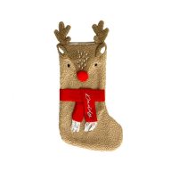   Christmas Red Nose Reindeer stocking for fireplace, boot 53 cm