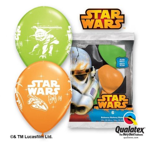 Star Wars Yoda Balloons, 6-Pack 12 inch (30cm)
