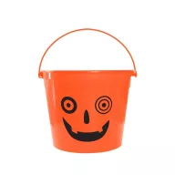 Halloween Crazy Pumpkin Candy Bucket 14.5x11.5 cm