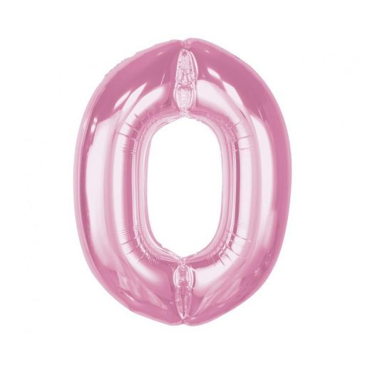 Number Light Pink Pink Number 0 Foil Balloon 92 cm
