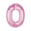 Number Light Pink Pink Number 0 Foil Balloon 92 cm