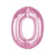 Number Light Pink Pink Number 0 Foil Balloon 92 cm