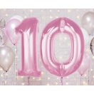 Number Light Pink Pink Number 0 Foil Balloon 92 cm