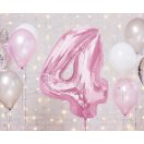 Number Light Pink Pink Number 4 Foil Balloon 92 cm
