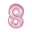 Number Light Pink Light Pink Number 8 Foil Balloon 92 cm