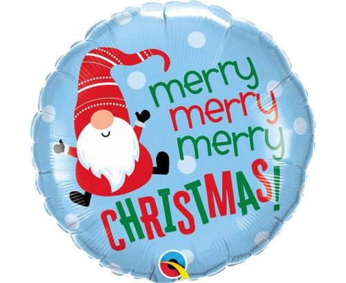 Merry Christmas Gnome Foil Balloon 46 cm