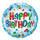 Happy Birthday Pads foil balloon 46 cm