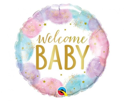 Welcome Baby Watercolor foil balloon 46 cm