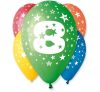 Happy Birthday 8 Star air-balloon, balloon 5 pcs 12 inch (30cm)