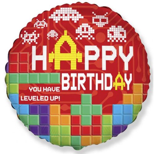 Lego pattern Happy Birthday Bricks foil balloon 46 cm ((WP))